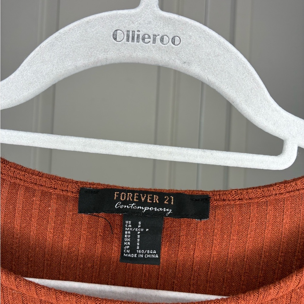 Forever 21 Terracotta Ribbed Blouse - Picture 7 of 7